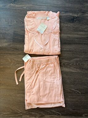 Vintage 1999 Victoria’s Secret Pajama Set Peach Pink DEADSTOCK XL 100% Cotton